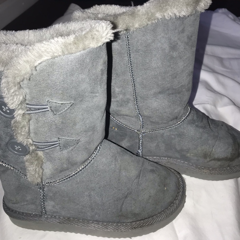 girls grey boots